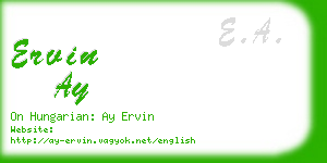 ervin ay business card